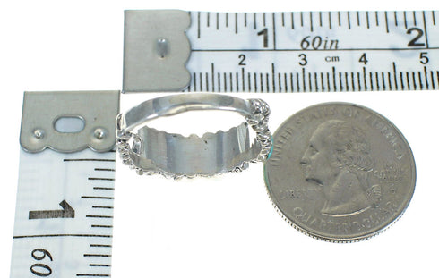 Genuine Sterling Silver Turquoise Ring Size 6-1/2 FX90580